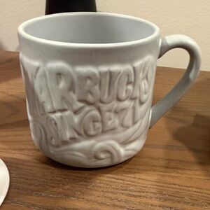 Starbucks 2016 Since 71 Embossed Mermaid Siren Mug Gray
